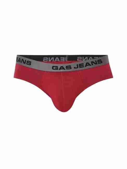 Men's Solid Classic Cotton Briefs - Red