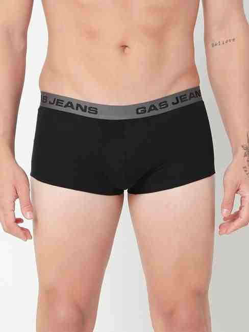GAS | Men's Solid Classic Cotton Trunks - Black
