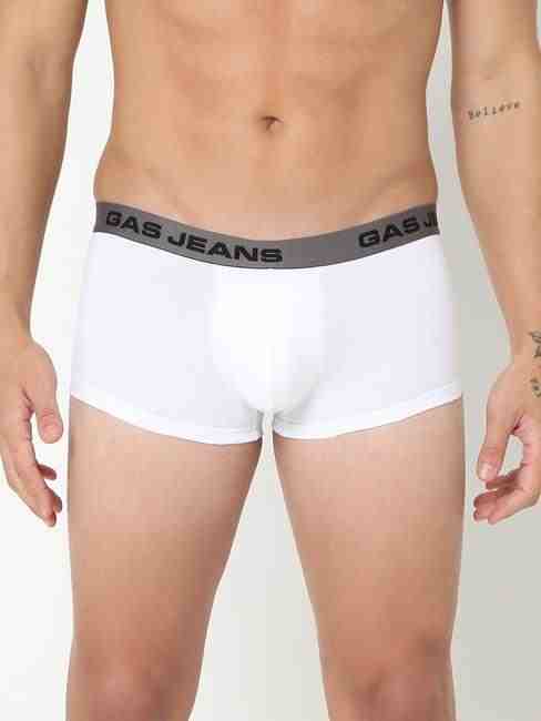 GAS | Men's Solid Classic Cotton Trunks - White