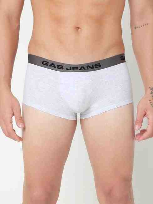 GAS | Men's Solid Classic Cotton Trunks - Grey