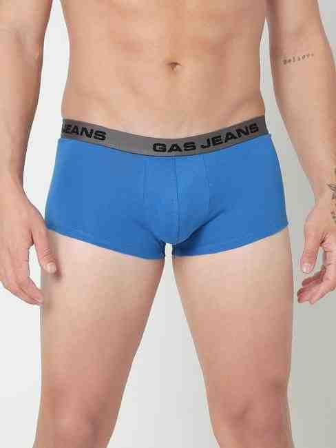 GAS | Men's Solid Classic Cotton Trunks - Blue
