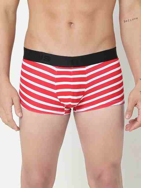 GAS | Men's Striped Classic Cotton Trunks - Red