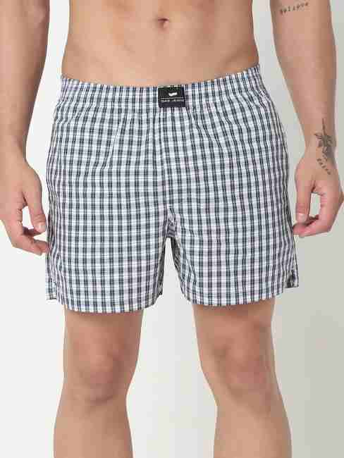 GAS | Men's Checked Classic Cotton Boxers - White