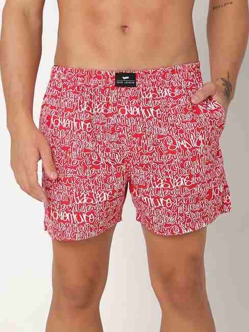 GAS | Men's Abstract Classic Cotton Boxers - Red