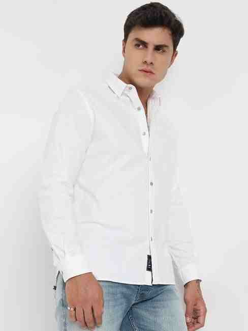 GAS | Regular Fit Solid Full Sleeve Shirt with Classic Collar
