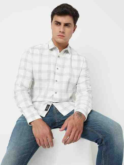 GAS | Regular Fit Checks Full Sleeve Shirt with Classic Collar