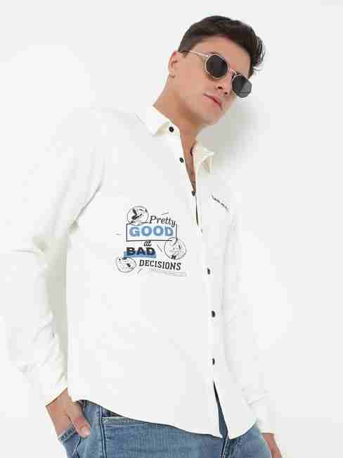 GAS | Donald Duck Placement Print Full Sleeve Shirt with Classic Collar