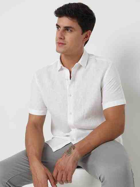 GAS | Regular Fit Solid Full Sleeve Shirt with Classic Collar
