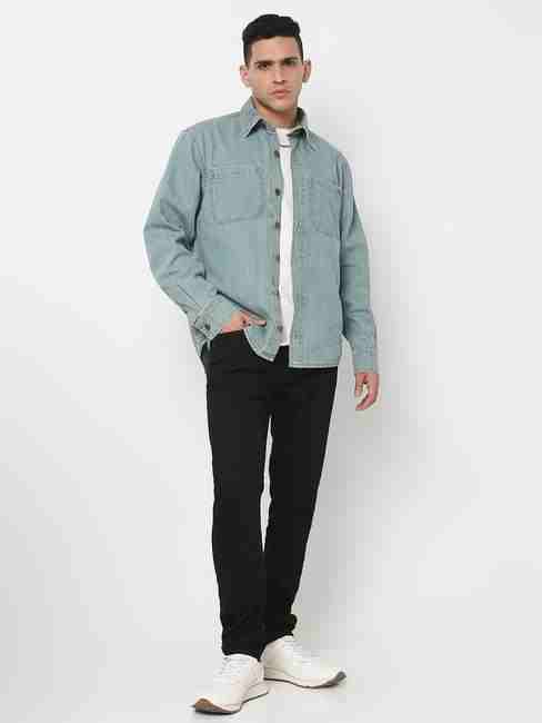 GAS | Shacket Solid Full Sleeve Shirt with Classic Collar
