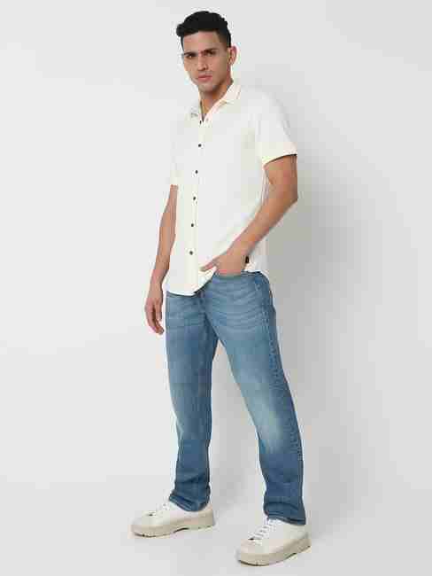 GAS | Slim Fit Solid Short Sleeve Shirt with Classic Collar