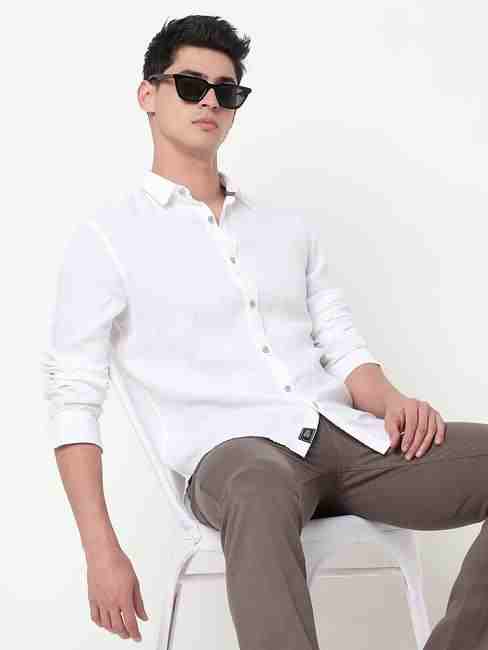 GAS | Regular Fit Solid Full Sleeve Shirt with Classic Collar