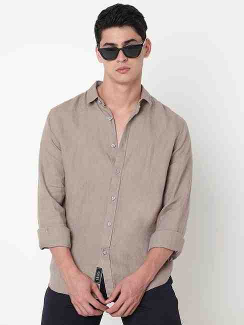 GAS | Regular Fit Solid Full Sleeve Shirt with Classic Collar