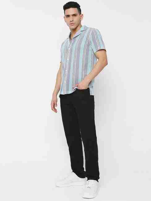 GAS | Regular Fit Striped Short Sleeve Shirt with Classic Collar