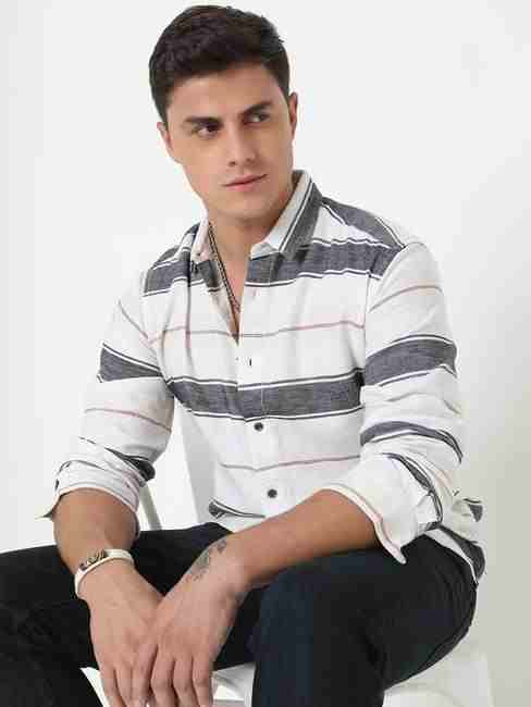 GAS | Regular Fit Striped Full Sleeve Shirt with Classic Collar