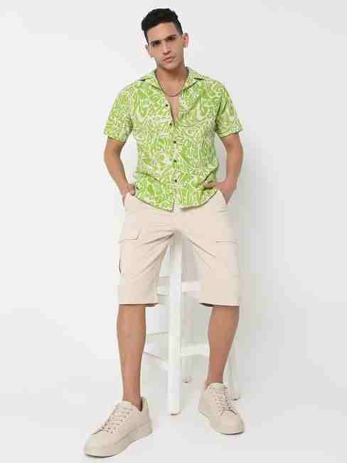 GAS | Regular Fit All Over Printed Short Sleeve Shirt with Resort Collar