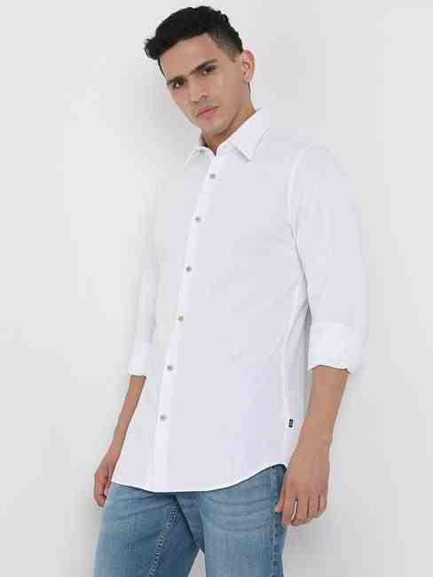 GAS | Slim Fit Solid Full Sleeve Shirt with Classic Collar