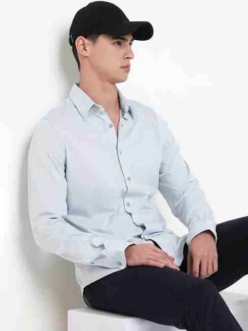GAS | Slim Fit Solid Full Sleeve Shirt with Classic Collar