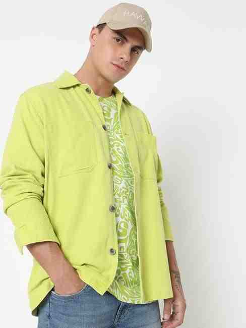 Shacket Solid Full Sleeve Shirt with Classic Collar