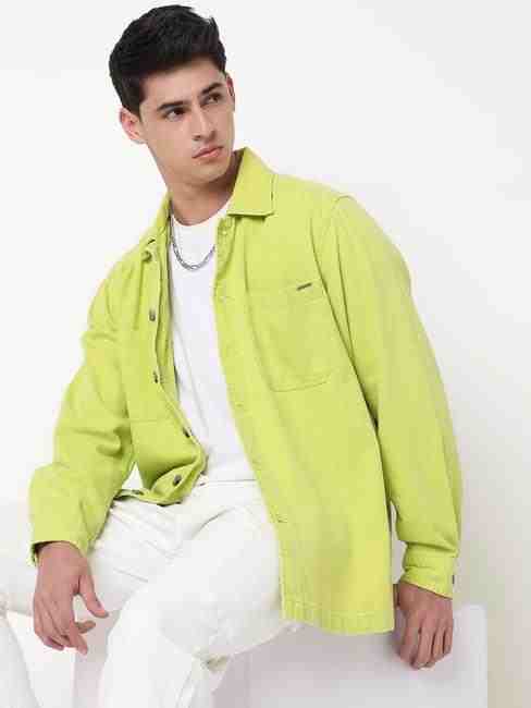 GAS | Shacket Solid Full Sleeve Shirt with Classic Collar