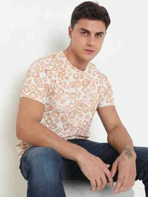 GAS | Boxy Fit All Over Printed Round Neck T-Shirt