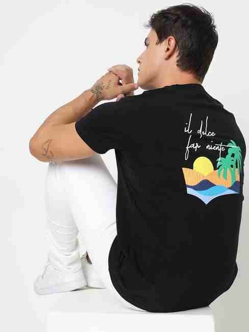 GAS | Regular Fit Printed Round Neck T-Shirt with Short Sleeve