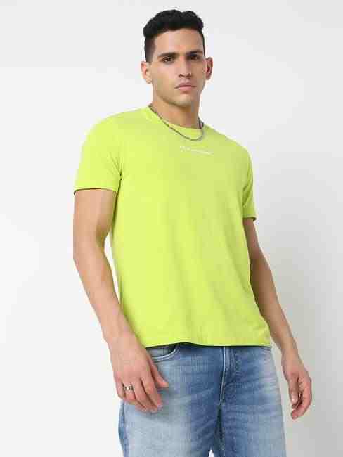 GAS | Regular Fit Printed Round Neck T-Shirt with Short Sleeve