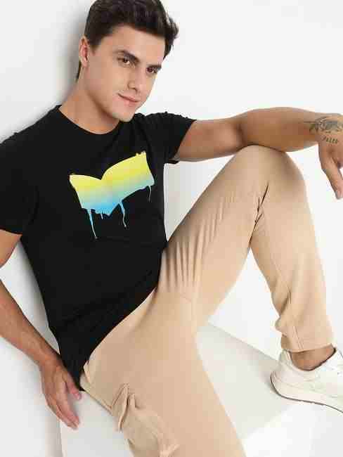 GAS | Regular Fit Printed Round Neck T-Shirt with Short Sleeve