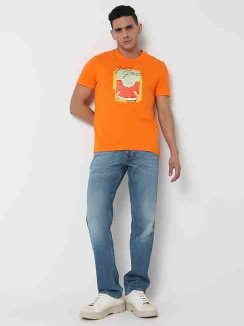 GAS | Regular Fit Graphic Round Neck T-Shirt with Short Sleeve