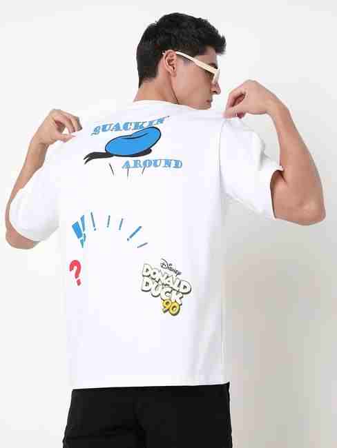 GAS | Donald Duck Boxy Fit Printed Round Neck T-Shirt with Short Sleeve
