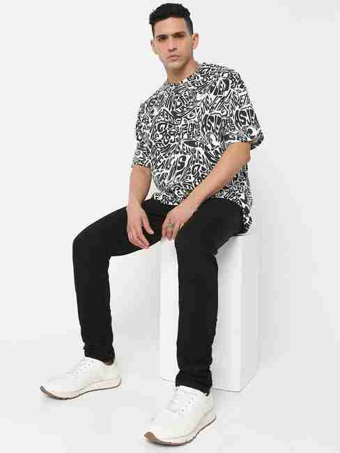 GAS | Boxy Fit All Over Printed Round Neck T-Shirt with Short Sleeve
