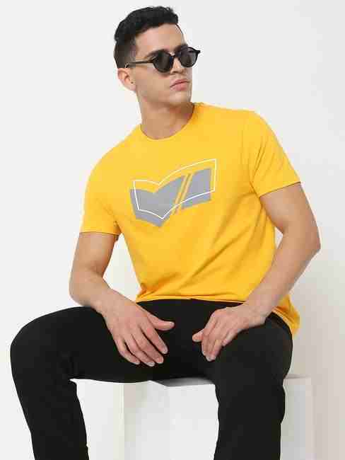 GAS | Regular Fit Printed Round Neck T-Shirt with Short Sleeve