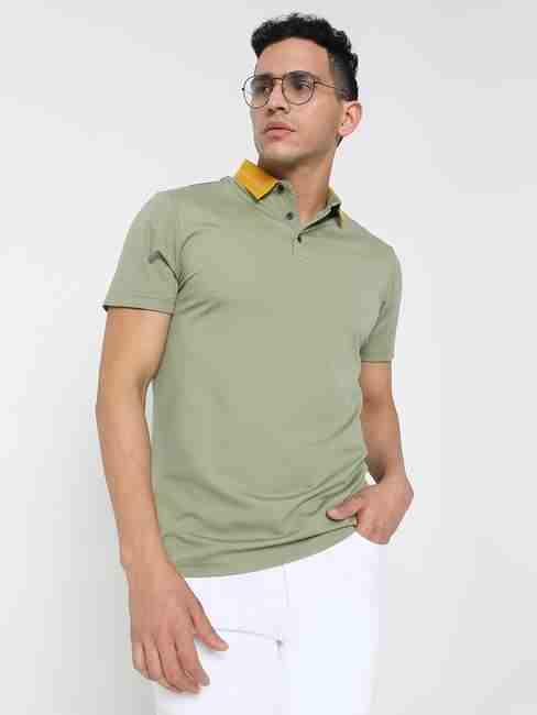 GAS | Slim Fit Solid Polo T-Shirt with Short Sleeve