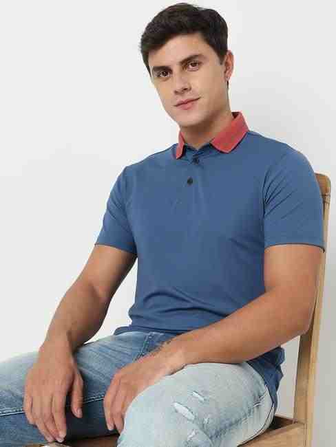 GAS | Slim Fit Solid Polo T-Shirt with Short Sleeve