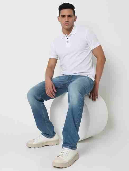 GAS | Regular Fit Solid Polo T-Shirt with Short Sleeve