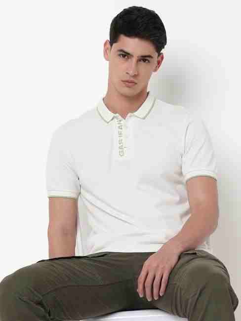 GAS | Regular Fit Solid Polo T-Shirt with Short Sleeve