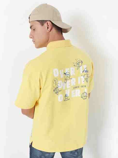 GAS | Donald Duck Boxy Fit Printed Polo T-Shirt with Short Sleeve