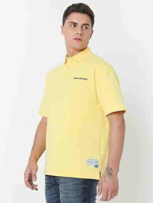 Donald Duck Boxy Fit Printed Polo T-Shirt with Short Sleeve