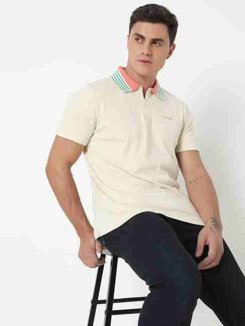 GAS | Regular Fit Solid Polo T-Shirt with Short Sleeve