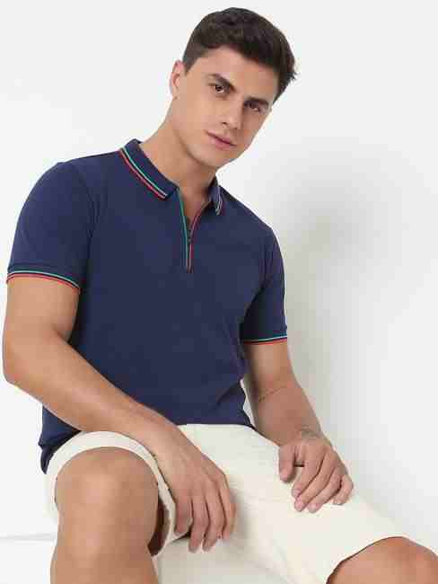 GAS | Regular Fit Solid Polo T-Shirt with Short Sleeve