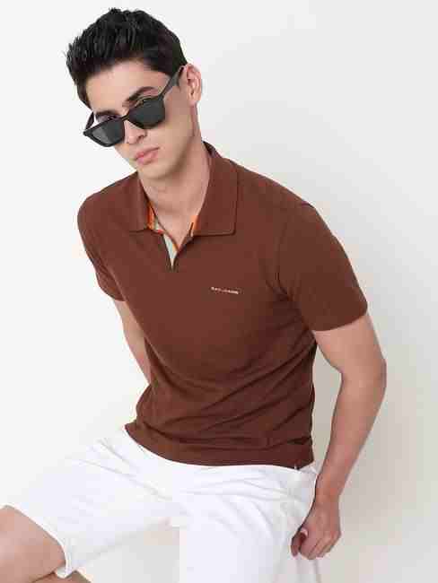 GAS | Regular Fit Solid Polo T-Shirt with Short Sleeve
