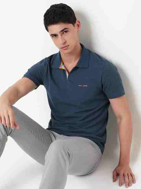 GAS | Regular Fit Solid Polo T-Shirt with Short Sleeve