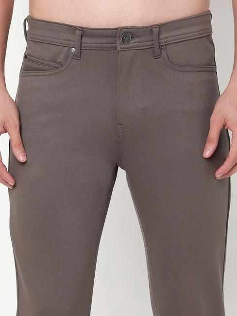Slim Fit Solid Trousers