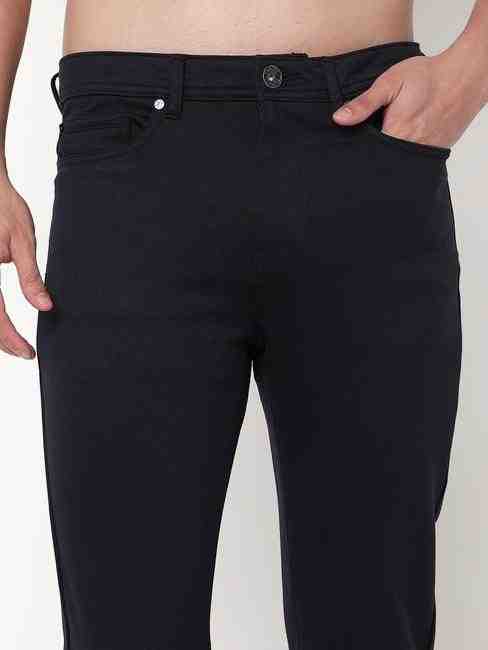 Slim Fit Solid Trousers