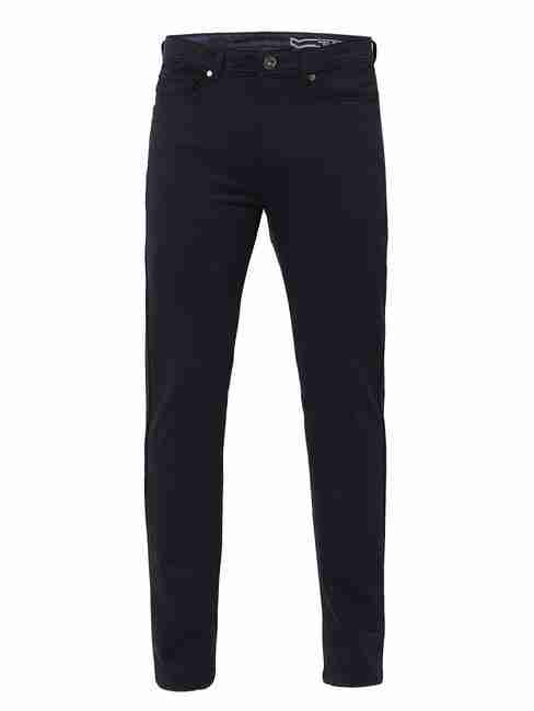 Slim Fit Solid Trousers
