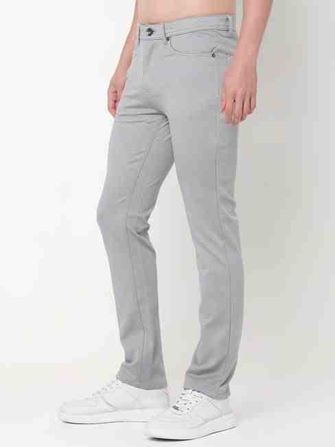 Slim Fit Solid Trousers