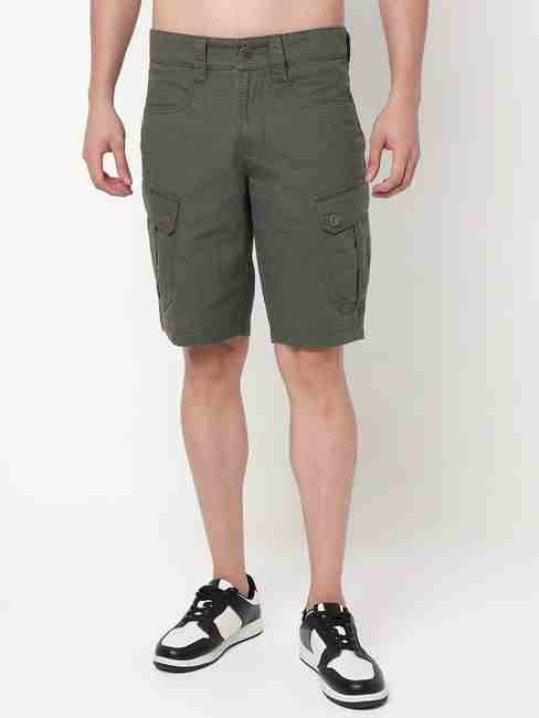 Regular Fit Solid Cotton Shorts