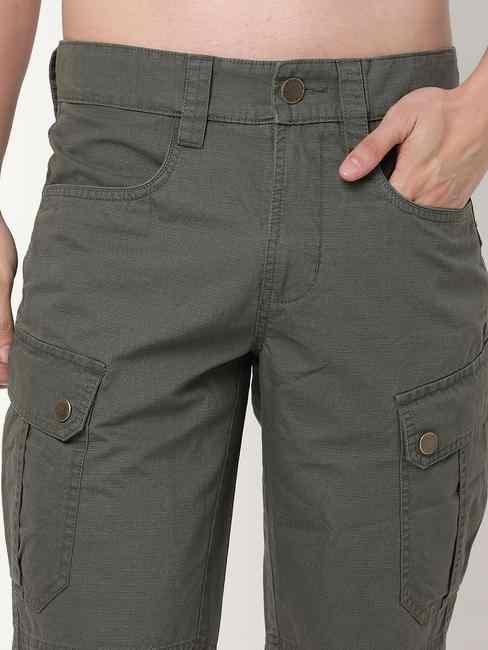 Regular Fit Solid Cotton Shorts