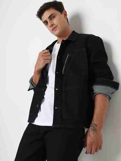 GAS | Oversized Full Sleeve Solid Jacket with Classic Collar