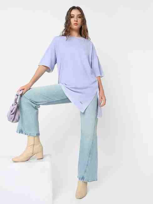 GAS | Oversized Round Neck Lavender T-Shirt