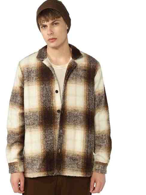 GAS | Checked Jacket with Classic Collar and Button Down Placket